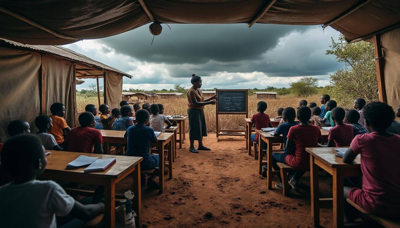 discover poignant stories of resilience and hope as communities find shelter and safety amidst the ongoing turmoil in mali's storm.
