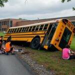 a tragic school bus accident in tennessee results in the loss of two students' lives and leaves several others injured. emergency responders are on the scene, and investigations are underway.